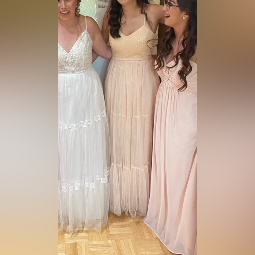 ASOS little mistress light pink bridesmaid/formal dress, size 4